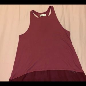 Ruffled at the end sleeveless shirt